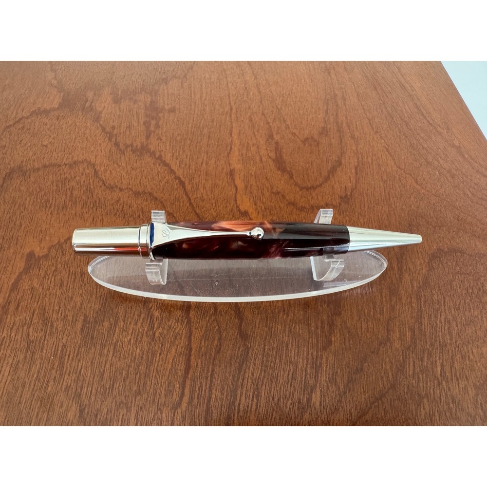 Laban Capless Rollerball Pen Black Pearl Chrome Trim